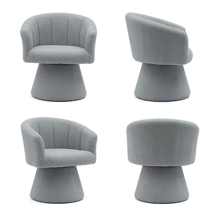 Šedý vnitřní styl pro volný čas Pohodlný tlustý sedák otočný hotelový přízvuk Chaise křeslo křeslo do obývacího pokoje (GY-646)