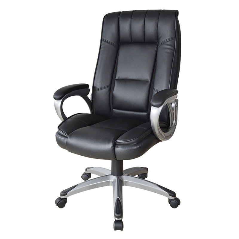 Ergonomická černá kožená malířská podložka Manažerská kancelářská židle na loketní opěrku (M-6113)