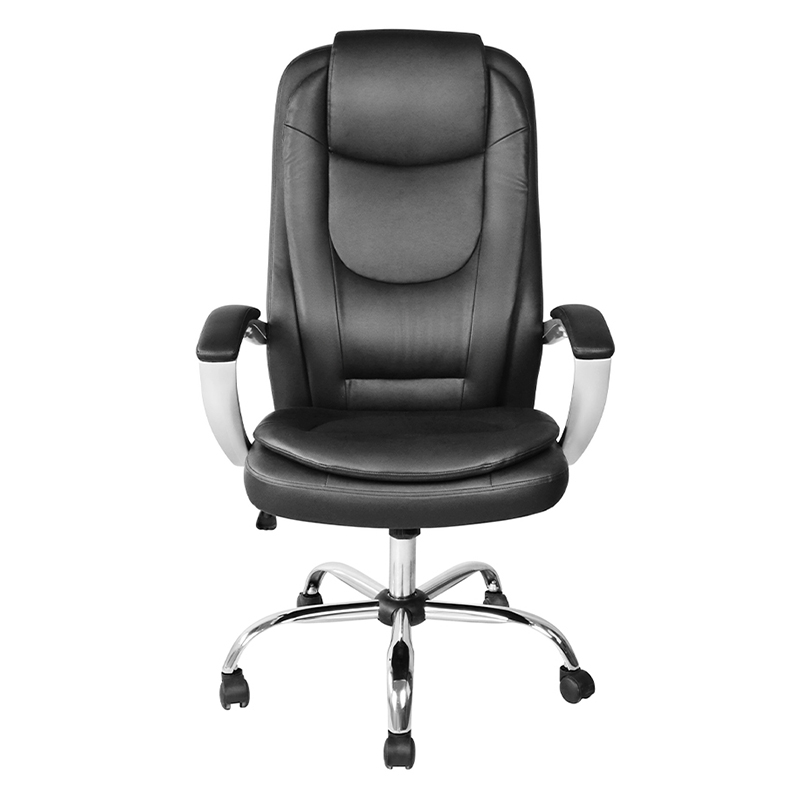 Kancelářské křeslo s vysokým opěradlem a lakovanou polstrovanou područkou (M-6123)