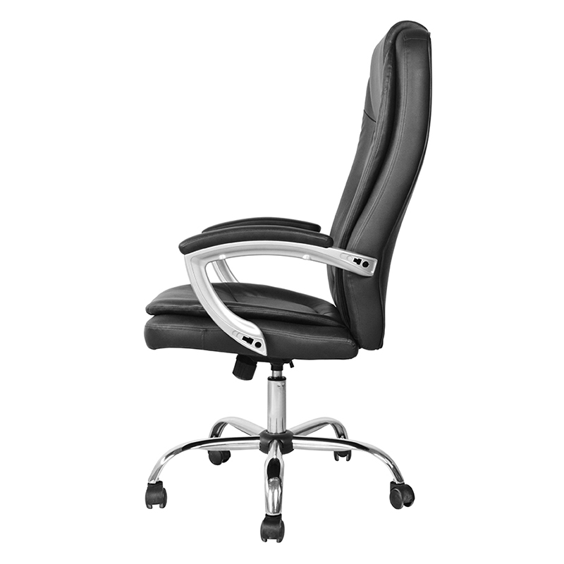 Kancelářské křeslo s vysokým opěradlem a lakovanou polstrovanou područkou (M-6123)