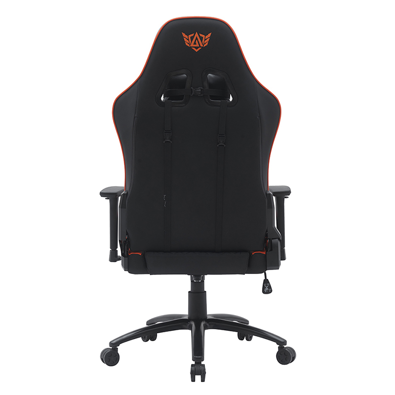 Oranžové moderní otočné herní křeslo s nastavitelnými 3D područkami (T-7122)