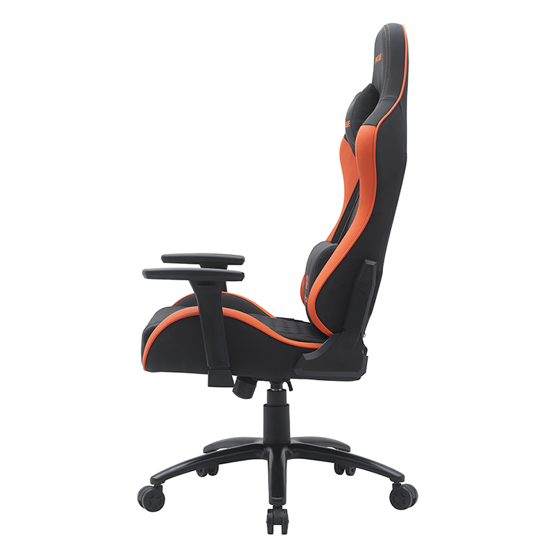 Oranžové moderní otočné herní křeslo s nastavitelnými 3D područkami (T-7122)