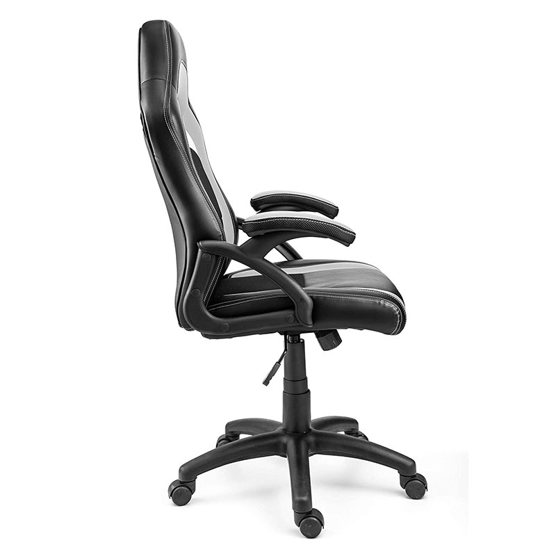 Moderní látkové křeslo do obývacího pokoje s otočným nastavitelným zdvihem opěrky hlavy Pu Kovový ocelový materiál pro hry a počítače (Y-2647)